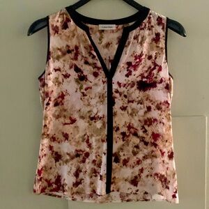 Calvin Klein Size- S Sleeveless Blouse paint smudge design